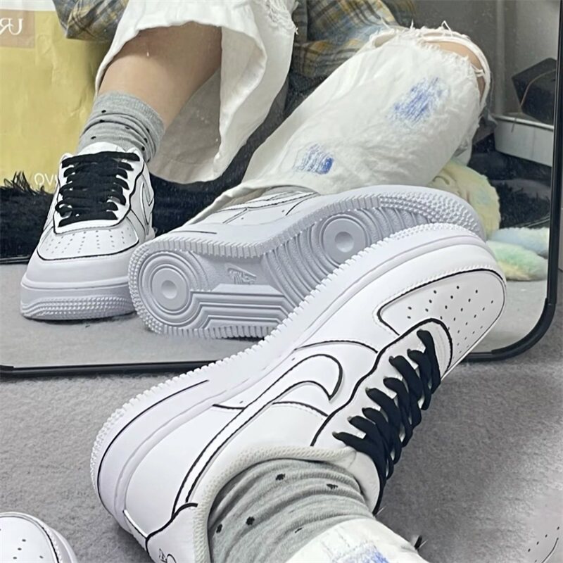 【球鞋定制】Nike耐克男女鞋子 FORCE 边界 空军低帮休闲百搭板鞋 - 图1