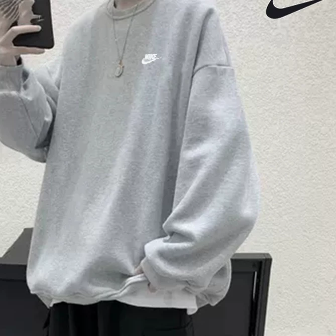 Nike, осенняя спортивная комфортная футболка с длинным рукавом