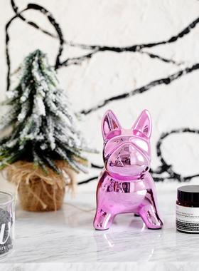 【瑕疵】北欧ins陶瓷斗牛犬存钱储蓄罐家居客厅电视柜装饰品摆件