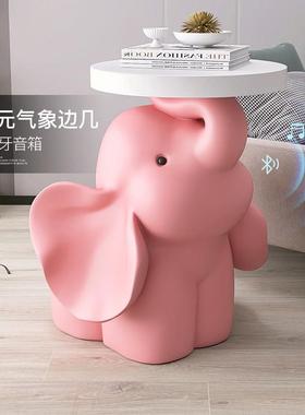 大象客厅大型落地摆件电视柜旁茶几沙发托盘装饰床头边几乔迁礼物
