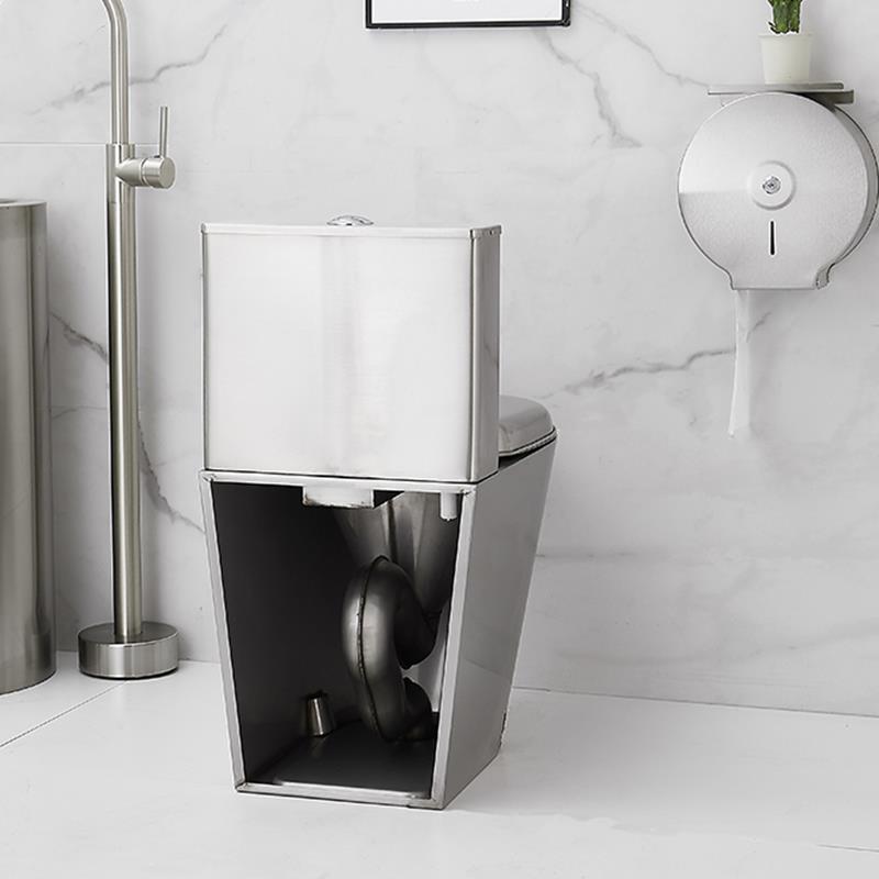 304不锈钢抽水马桶家用卫生间厕所坐便器防冻裂小户型座便器防臭 - 图2