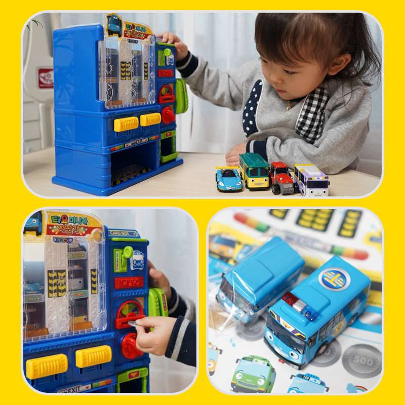 韩国tayo儿童自动售卖贩太友小巴士公交车售货机汽车玩具礼物套装-图2