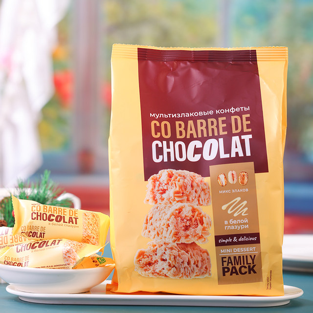 Russian imported chocolate bar oatmeal halva original flavor ready-to-eat original wedding candy new year's snacks