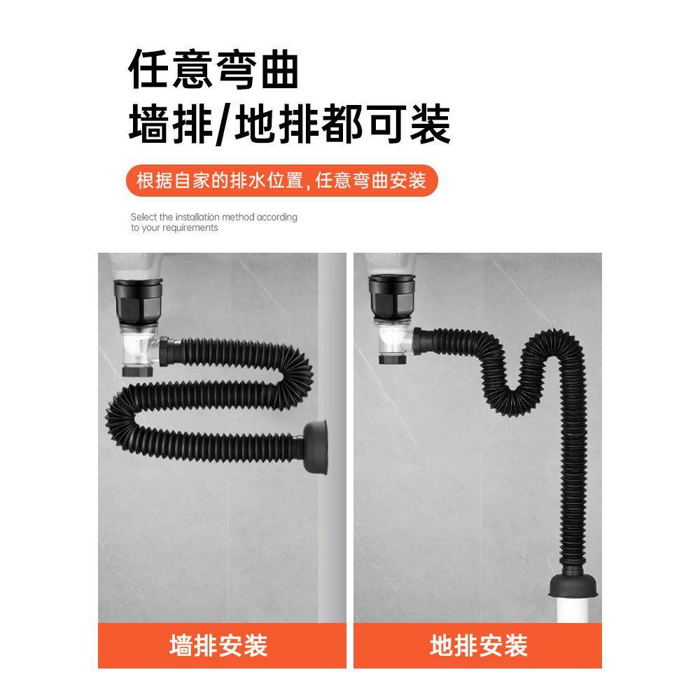 洗脸盆下水器面盆台盆全铜金色漏水塞洗手台弹跳按压式墙排防臭管,淘宝优惠券,粉丝福利购,淘宝优惠卷