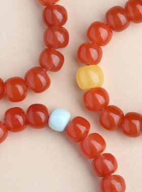 天然保山南红玛瑙樱桃红手串女