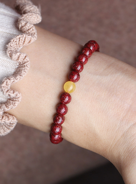 缘之固旗舰店朱砂手串手链晶体