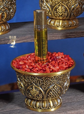 供佛七宝石染色聚宝盆白水晶