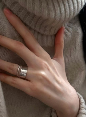 银色小花戒指冷淡风清冷感高级感