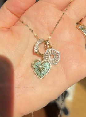 太阳花爱心项链女款2025新款吊坠