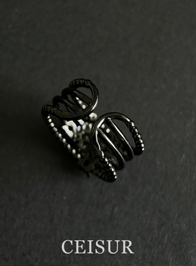 多层环绕闪仿钻戒指轻奢气质精致