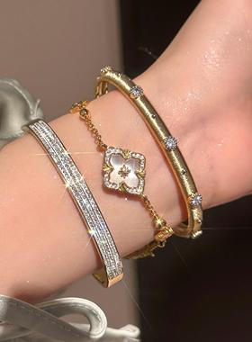 爆闪满钻手镯轻奢精致高级感手链