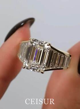 时尚个性爆闪仿钻戒指女小众设计