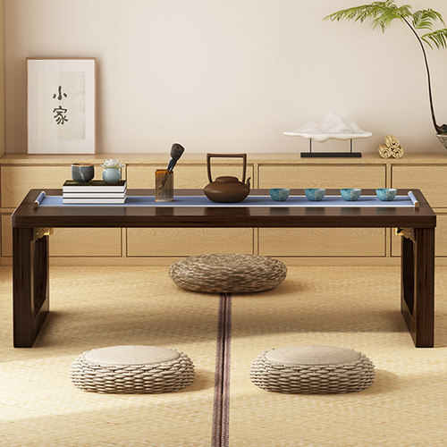 飘窗小桌子折叠炕桌家用实木榻榻米桌子小茶几床上学习矮桌电脑桌 - 图0