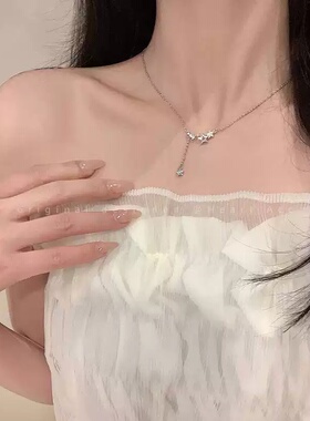 锆石星星流苏项链女ins小众设计高级感轻奢百搭气质锁骨链颈链潮