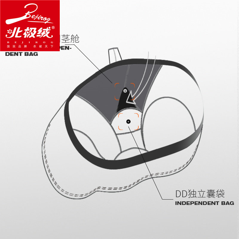 北极绒男士加长运动枪弹式分离内裤 北极绒千汇男平角内裤