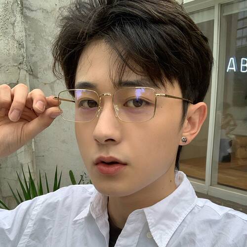 新款超轻金丝近视眼镜男防蓝光可配度数痞帅斯文败类学生平光眼镜 - 图3