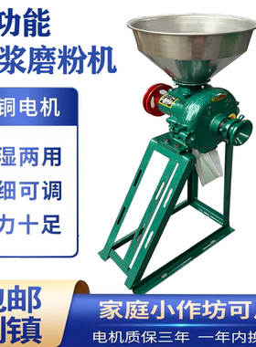 小型家用电动玉米五谷杂粮粉碎机干湿两用黄豆大米浆磨豆腐机商用