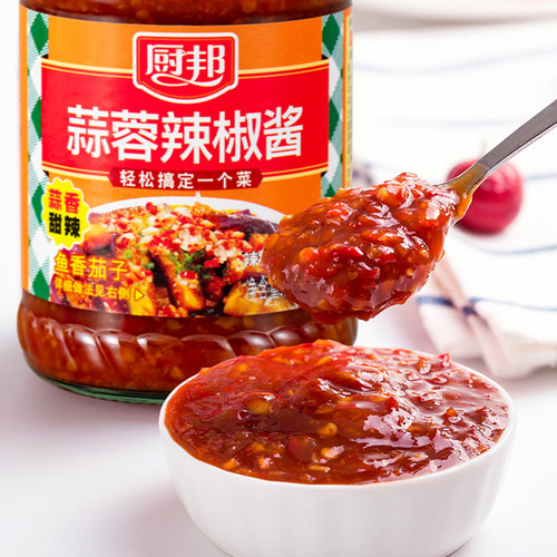 厨邦辣椒酱210g蒜蓉辣椒酱桂林风味下饭辣酱拌饭拌面炒菜蘸料调料 - 图2
