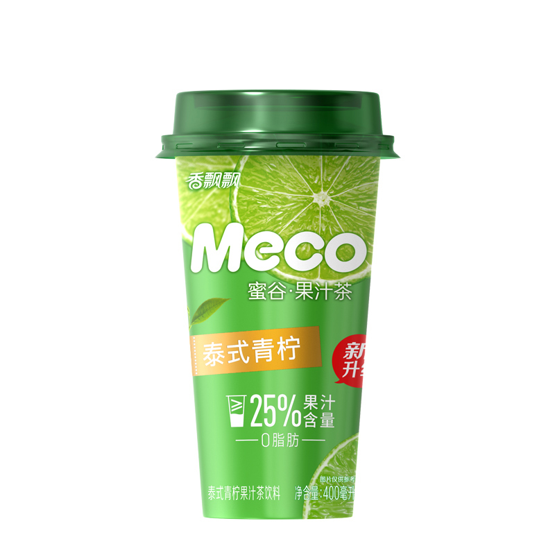 香飘飘meco蜜谷果汁茶泰式青柠400ml*6杯石榴红柚果汁饮品茶饮料 - 图3