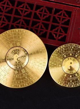 2026黄铜罗盘指尖陀螺转转高精度百福八卦综合指南针随身便携手指