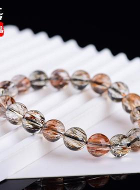 2026蓓蓓福 天然黑金超手链 顺发 骨干 发丝黑超七水晶钛晶手链