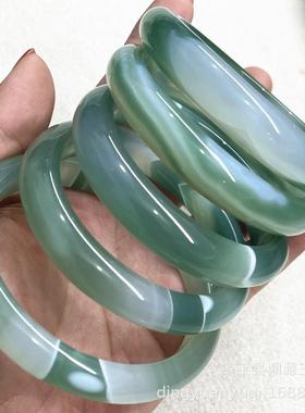 2026处理款玉髓玛瑙手镯油青色玉髓玉镯芙蓉粉色玛瑙葡萄紫色玉镯