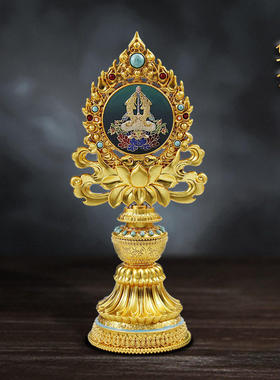 炫彩合金吉祥八宝摆件密宗八吉祥金属工艺品双面烤漆供奉八供摆件