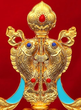 密宗合金八吉祥家用桌面摆件吉祥八宝装饰摆件八供养摆件15cm