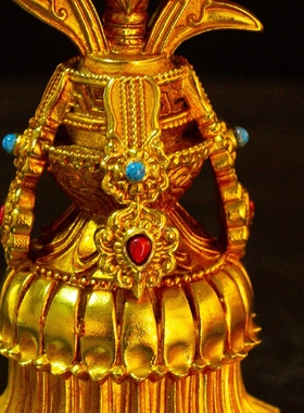 纯铜八吉祥组合家用供奉摆件尼泊尔鎏金工艺八宝组合七寸十寸供具