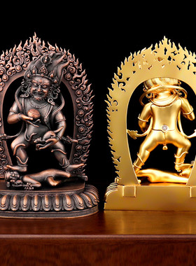 纯铜水陆供黑财神供水碗水财神