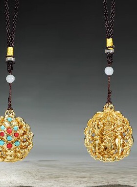 民族风挂饰忿怒莲师九头蝎吊坠