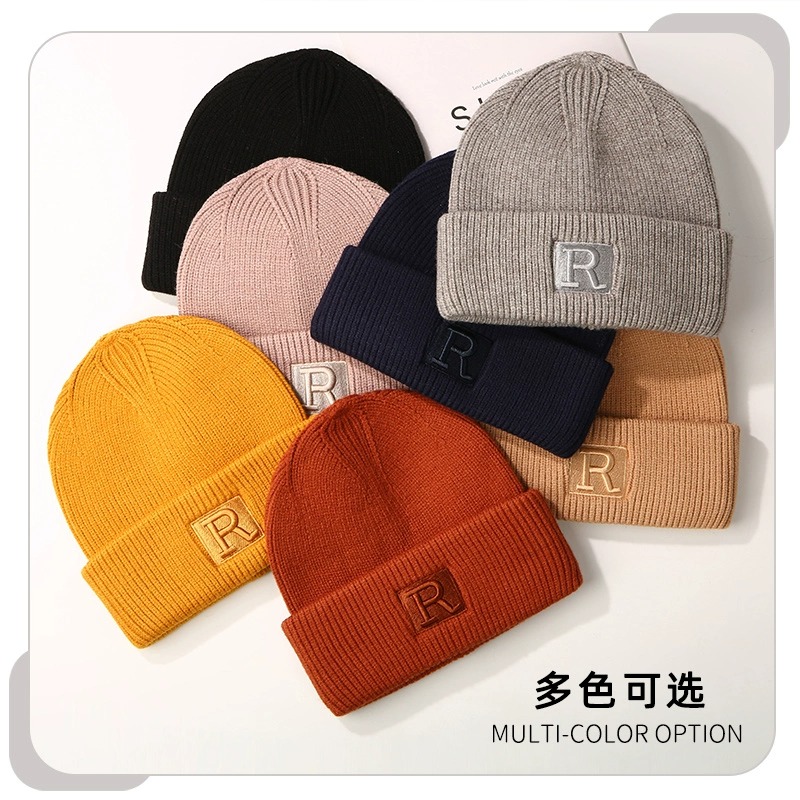 帽子男士冬季加厚保暖百搭潮冷帽宽松毛线帽大头围显脸小针织帽女 - 图1