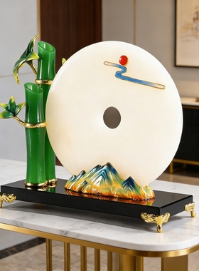 节节高升富贵平安玉石平安扣摆件