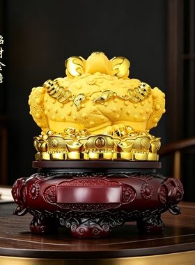 招财金蟾转金蟾工艺品风水摆件