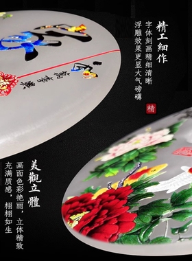 天然玉石平安扣摆件新中式装饰品