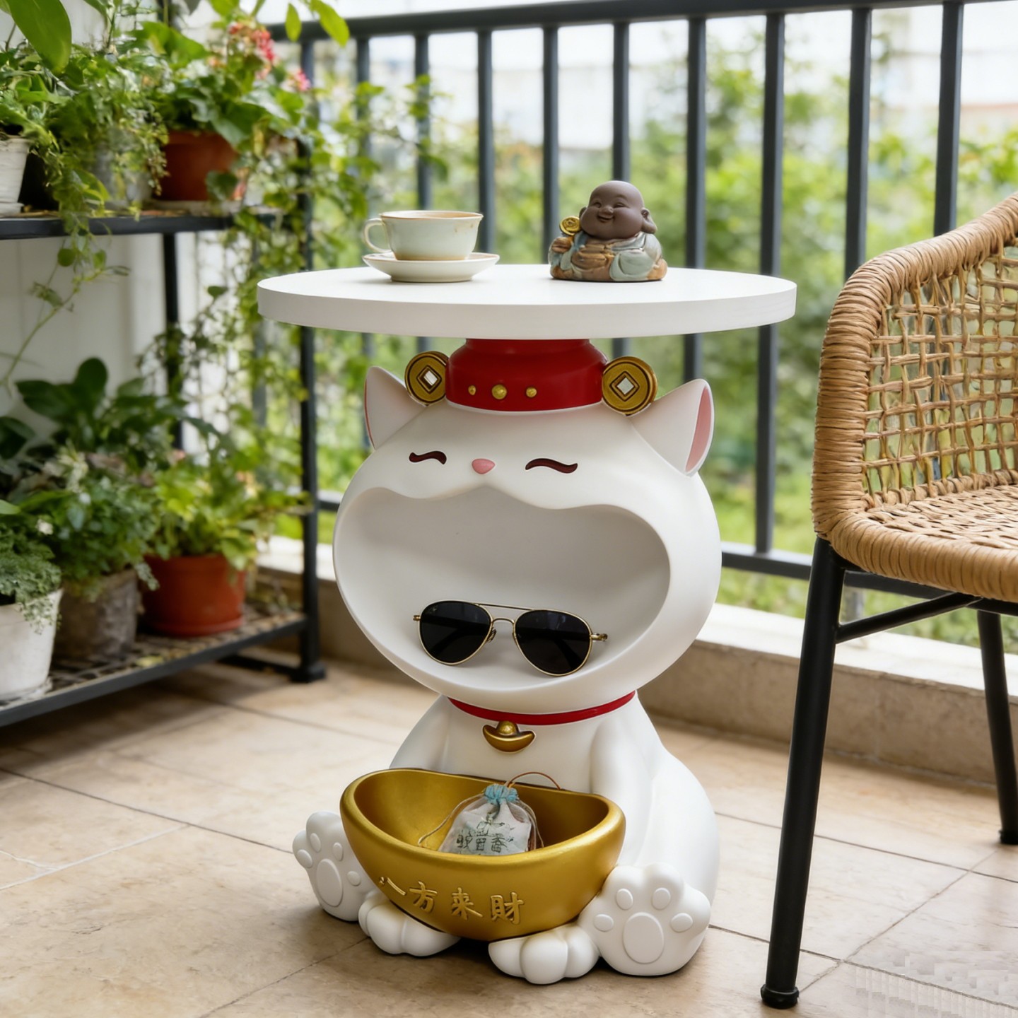招财猫落地摆件可爱卧室床头柜客厅边几家居装饰开业乔迁新居礼物,淘宝优惠券,粉丝福利购,淘宝优惠卷
