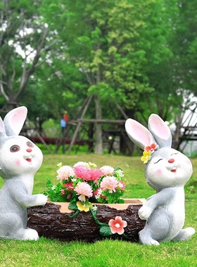 仿真动物卡通熊猫考拉花缸雕塑