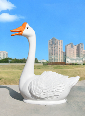 户外发光玻璃钢天鹅大鹅雕塑