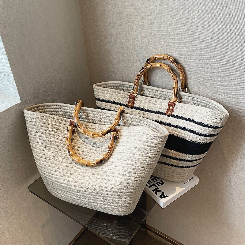 竹编包手提针织泰国大容量感草编包 venelpt女士包袋