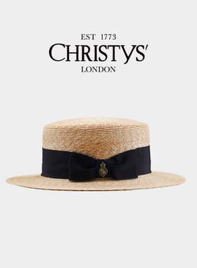 【夏季新品】Christys'百年皇室品牌 纯手工超细高等级麦平顶草帽