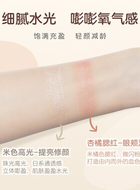 双色腮红高光日本倩诗丽