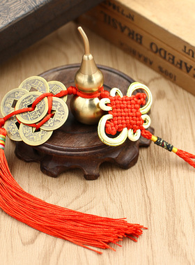 葫芦八帝钱纯铜祝福中式