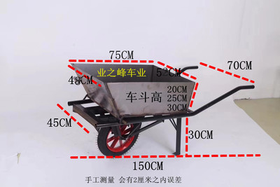 独轮小推车工地农用沙泥土建筑翻斗垃圾搬运货花园人力手推车包.