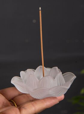 至檀禅意琉璃不落灰莲花香插