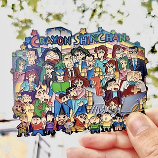 New crayon shin-chan refrigerator sticker family portrait ins magnetic sticker cartoon cute creative gift decoration ins style