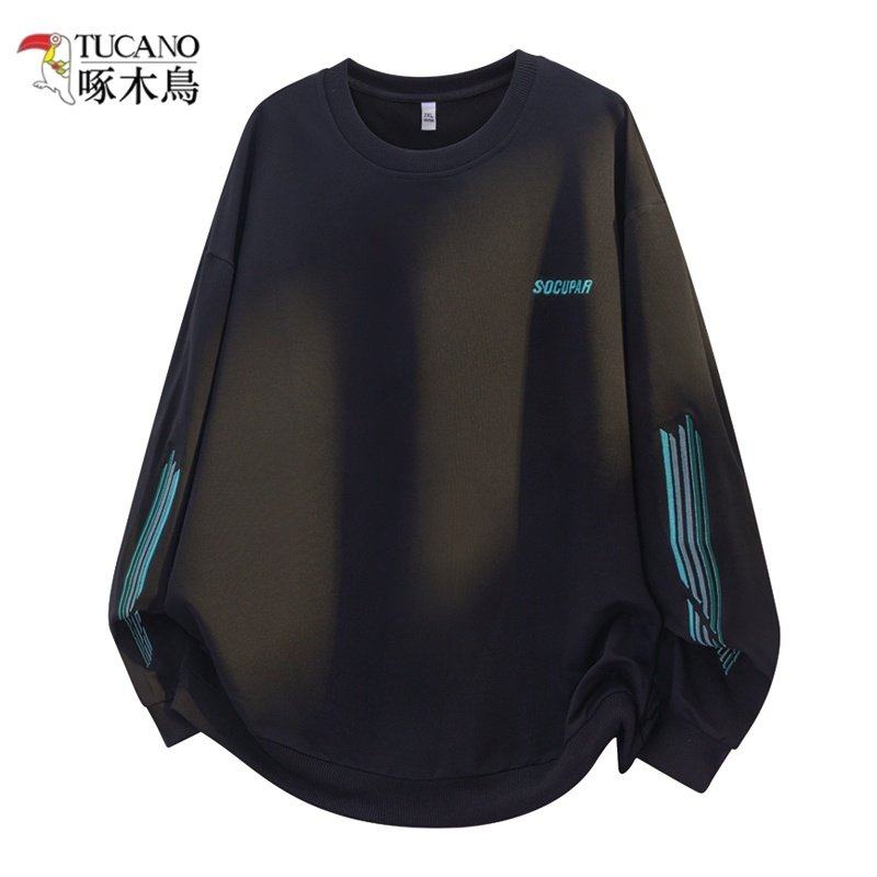 啄木鸟圆领卫衣男士秋冬季新款加绒加厚上衣男款美式休闲内搭衣服,淘宝优惠券,粉丝福利购,淘宝优惠卷