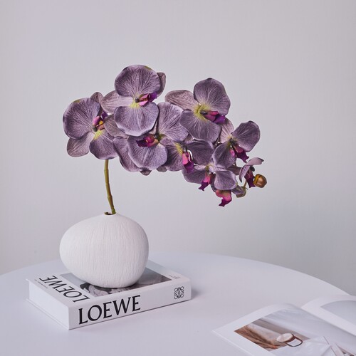 中古风中式蝴蝶兰仿真花高级感花瓶客厅假花桌面摆设插花摆件装饰 - 图3