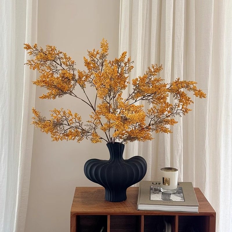 油画雾凇仿真绿植摆设假花花束花艺装饰摆件高级感侘寂风桌面插花,淘宝优惠券,粉丝福利购,淘宝优惠卷