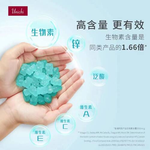 澳洲进口Unichi海盐养发小熊软糖烟酰胺南非醉茄降皮质醇胶原蛋白 - 图2