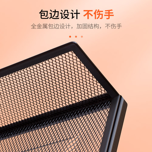 A4桌面文件架放置架金属文件框办公室收纳架铁质多层文件夹架收纳盒书架文件书立档案架办公文具用品大全架子 - 图3